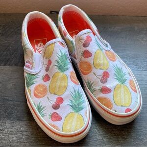 Vans women’s shimmer tropical fruit shoes size 6